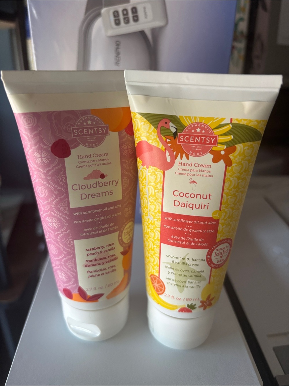Scentsy Coconut Daiquiri and Cloudberry Dreams Hand Cream